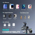 Qi2 Magnetic Wireless Charging Stand – 3-in-1 Fast Charger