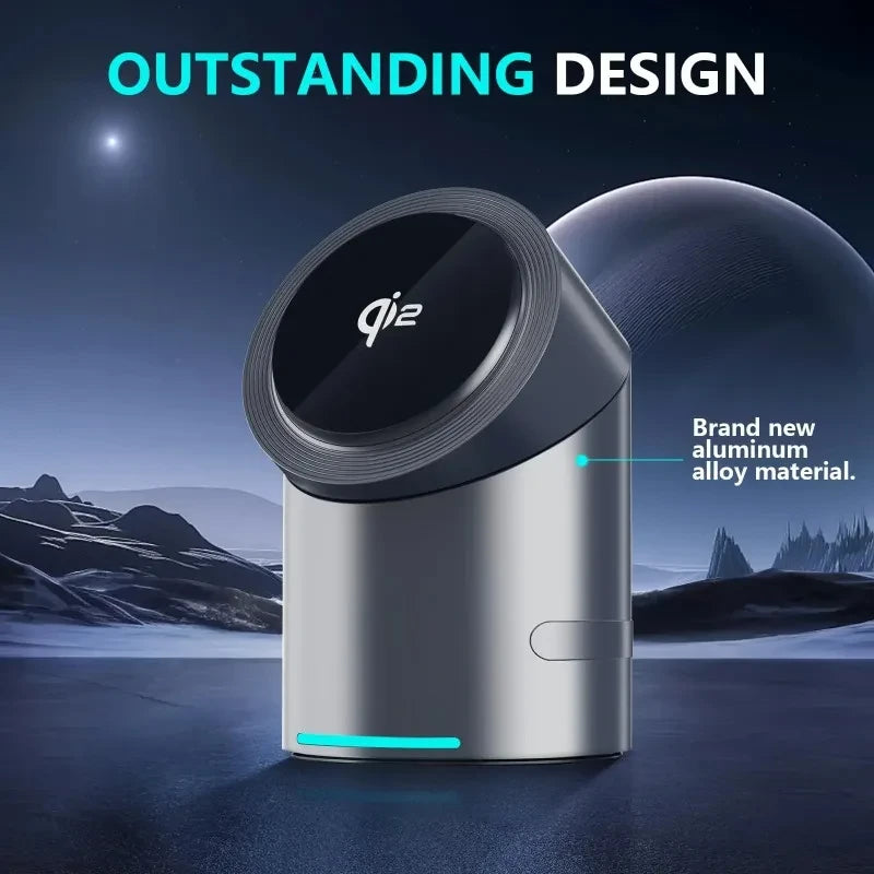Qi2 Magnetic Wireless Charging Stand – 3-in-1 Fast Charger